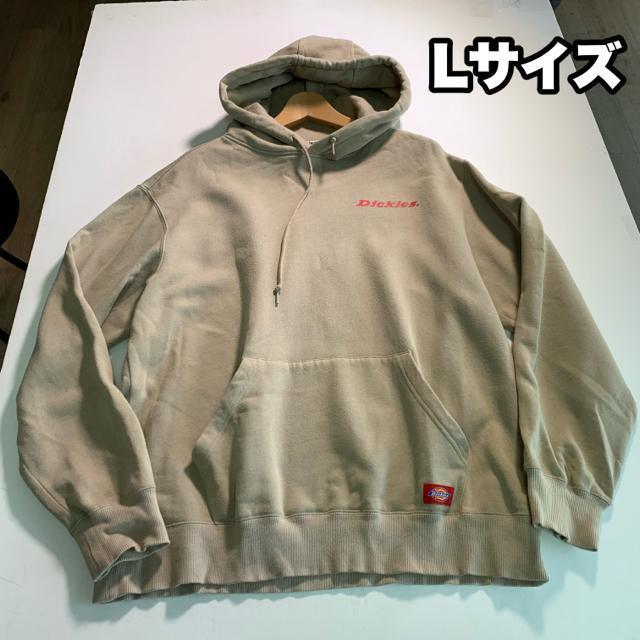 Dickies Lサイズ ベージュ パーカー スウェット 古着 ロゴプリント < 男性ファッション Dickies Lサイズ ベージュ パーカー スウェット 古着 ロゴプリント < 男性ファッションの