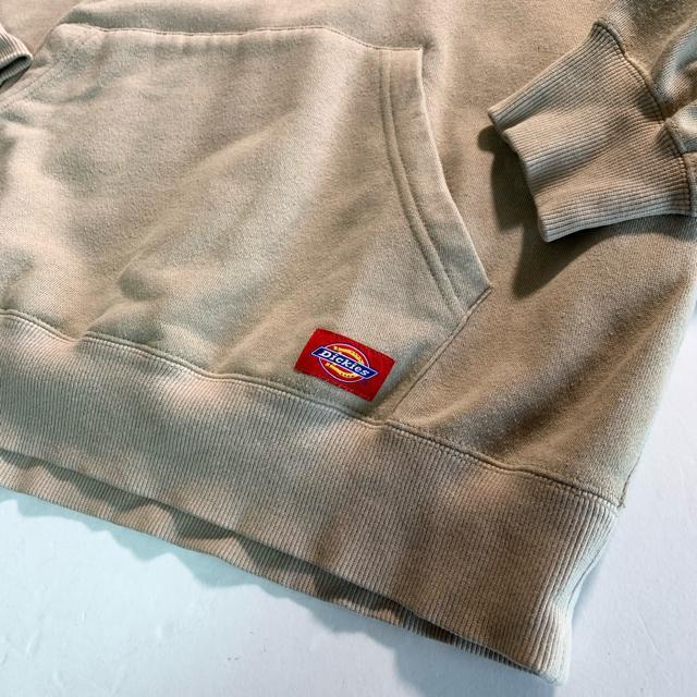 Dickies Lサイズ ベージュ パーカー スウェット 古着 ロゴプリント < 男性ファッション Dickies Lサイズ ベージュ パーカー スウェット 古着 ロゴプリント < 男性ファッションの