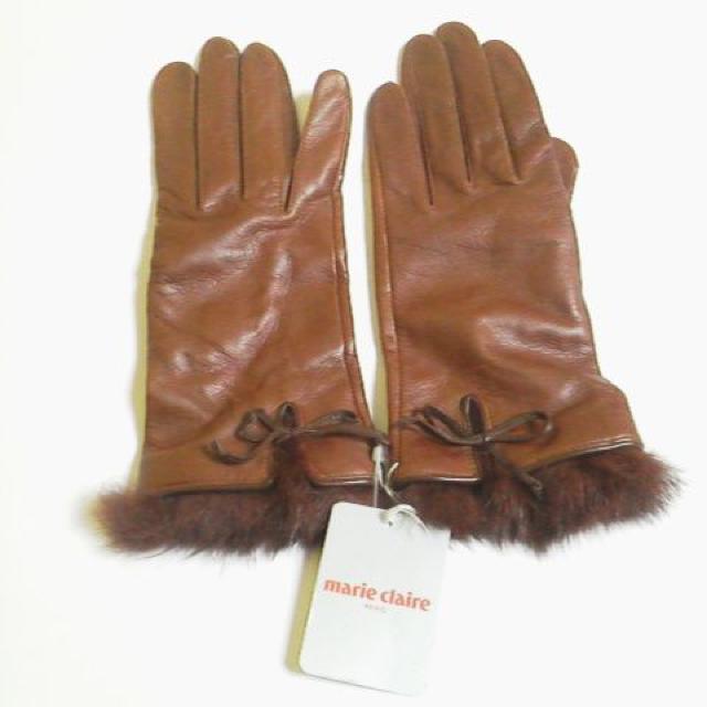 ★★マリクレール/marie claire★羊革皮革手袋(ラビットファー付き)新品-20p < ブランド  ★★マリクレール/marie claire★羊革皮革手袋(ラビットファー付き)新品-20p  < ブランドの