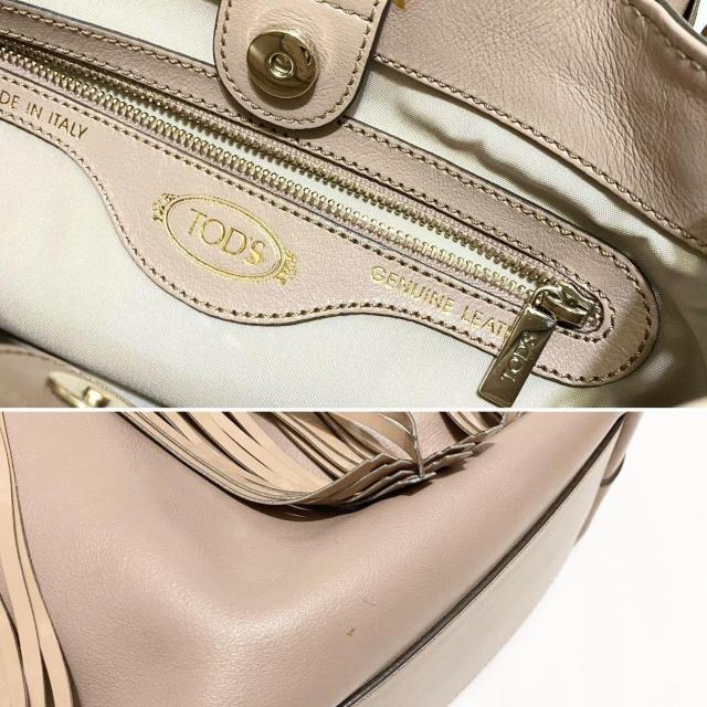 トッズTOD’Sフリンジ2wayハンドバッグ ピンクベ < ブランド  トッズTOD’Sフリンジ2wayハンドバッグ ピンクベ < ブランドの
