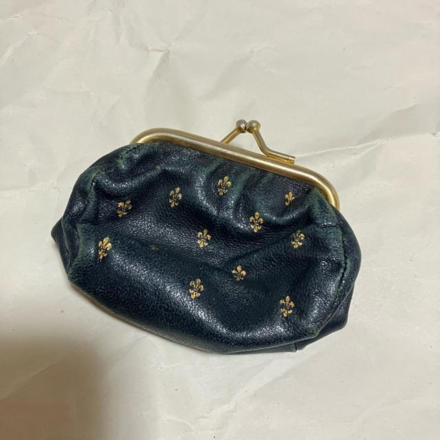 【アンティーク】フルール・ド・リス柄 / がま口 / コインケース / ネイビー < 女性ファッション  【アンティーク】フルール・ド・リス柄 / がま口 / コインケース / ネイビー  < 女性ファッションの