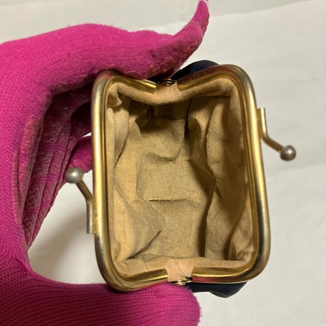 【アンティーク】フルール・ド・リス柄 / がま口 / コインケース / ネイビー < 女性ファッション  【アンティーク】フルール・ド・リス柄 / がま口 / コインケース / ネイビー < 女性ファッションの