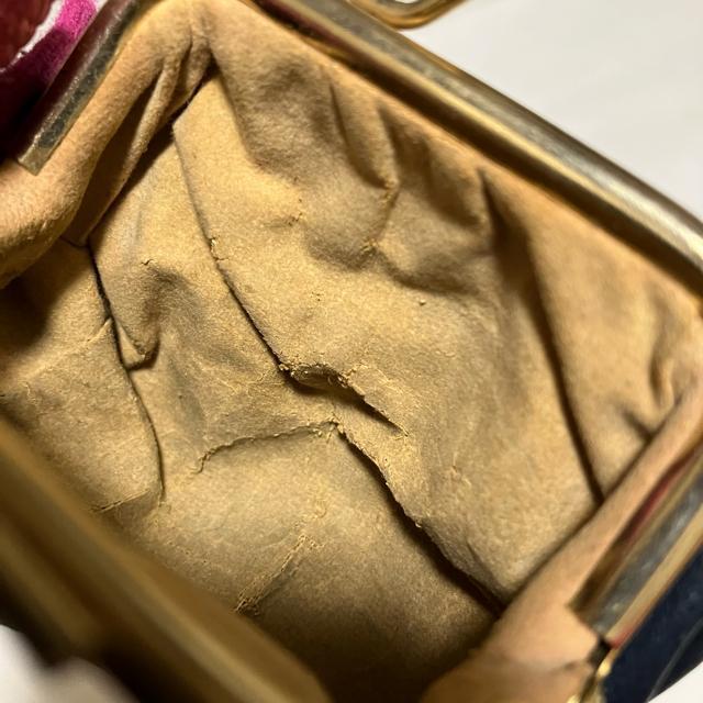 【アンティーク】フルール・ド・リス柄 / がま口 / コインケース / ネイビー < 女性ファッション  【アンティーク】フルール・ド・リス柄 / がま口 / コインケース / ネイビー < 女性ファッションの