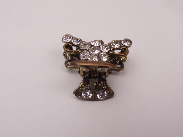 ラインストーンクリップ(S)ホワイト 1317 < 女性アクセサリー/時計  ラインストーンクリップ(S)ホワイト 1317  < 女性アクセサリー/時計の