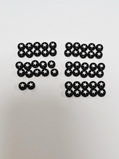 黒×白 星 糸通し穴あり ビーズ パーツ 52個セット < ペット/手芸/園芸 黒×白 星 糸通し穴あり ビーズ パーツ 52個セット < ペット/手芸/園芸の