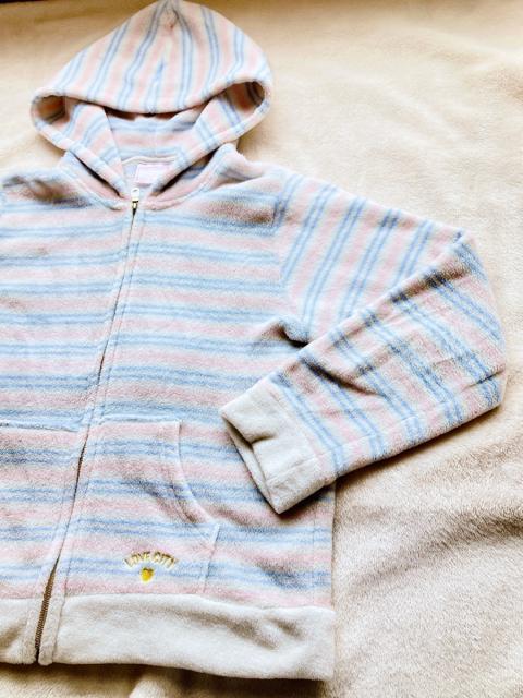 LOVE CITY ボーダー モコモコ ルームウェア パーカー フリース M N2m < 女性ファッション  LOVE CITY ボーダー モコモコ ルームウェア パーカー フリース M N2m < 女性ファッションの