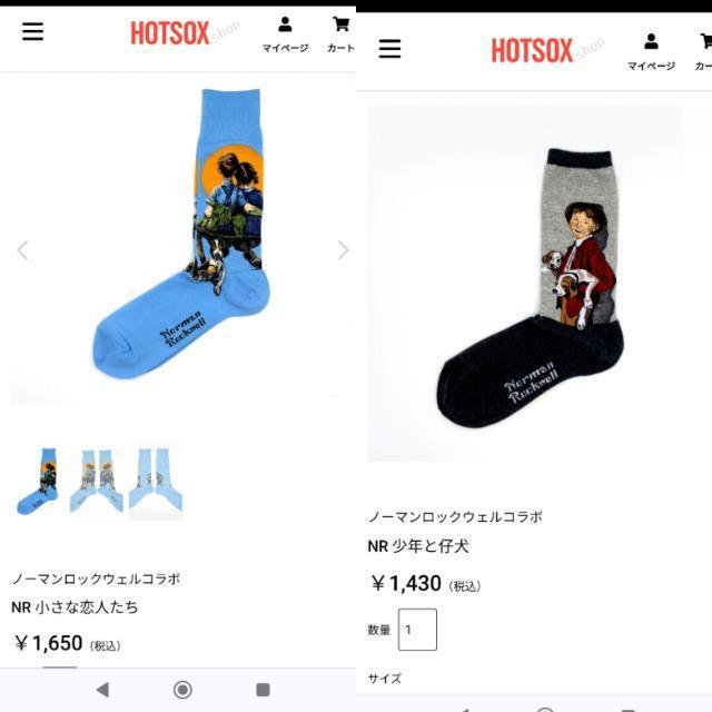 定価3000円★HOTSOX.2点セット★新品未使用★素敵過ぎ★絵画ソックス靴下★ < 女性ファッション  定価3000円★HOTSOX.2点セット★新品未使用★素敵過ぎ★絵画ソックス靴下★ < 女性ファッションの