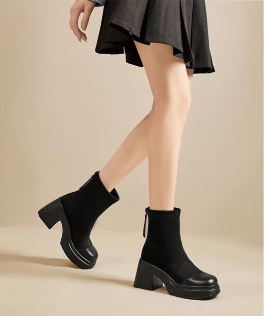 送料無料 新品 ショートブーツ 厚底 ブーティー 春秋冬 < 女性ファッション  送料無料 新品 ショートブーツ 厚底 ブーティー 春秋冬 < 女性ファッションの