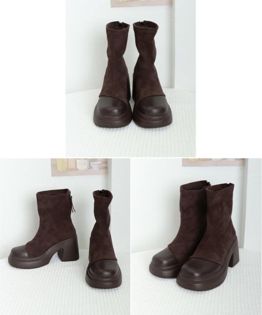 送料無料 新品 ショートブーツ 厚底 ブーティー 春秋冬 < 女性ファッション  送料無料 新品 ショートブーツ 厚底 ブーティー 春秋冬 < 女性ファッションの