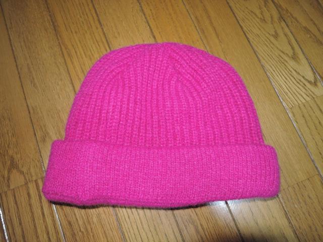 glamb グラム ニットキャップ ピンク系 ケーブル ニット帽子 アクリル混 ウール モコモコ < ブランド  glamb グラム ニットキャップ ピンク系 ケーブル ニット帽子 アクリル混 ウール モコモコ < ブランドの