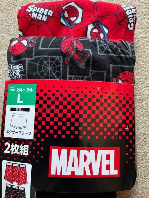 Lサイズ!2枚セット!高貴紳士的!スパイダーマン!立体前閉じ!ソフトな肌触り!ボクサーブリーフ! < 男性ファッション  Lサイズ!2枚セット!高貴紳士的!スパイダーマン!立体前閉じ!ソフトな肌触り!ボクサーブリーフ!  < 男性ファッションの