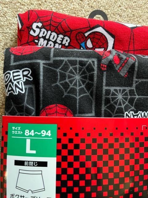 Lサイズ!2枚セット!高貴紳士的!スパイダーマン!立体前閉じ!ソフトな肌触り!ボクサーブリーフ! < 男性ファッション  Lサイズ!2枚セット!高貴紳士的!スパイダーマン!立体前閉じ!ソフトな肌触り!ボクサーブリーフ! < 男性ファッションの