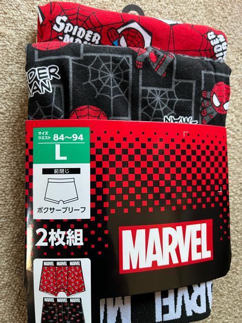 Lサイズ!2枚セット!高貴紳士的!スパイダーマン!立体前閉じ!ソフトな肌触り!ボクサーブリーフ! < 男性ファッション  Lサイズ!2枚セット!高貴紳士的!スパイダーマン!立体前閉じ!ソフトな肌触り!ボクサーブリーフ! < 男性ファッションの
