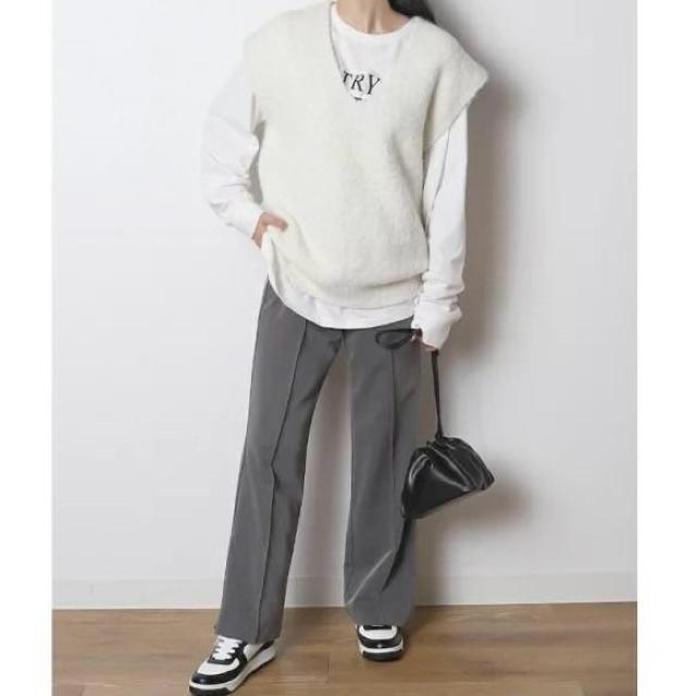 ◆MERI/ミーリー◆完売ニットベスト★ホワイトF*秋コーデ♪ < 女性ファッション  ◆MERI/ミーリー◆完売ニットベスト★ホワイトF*秋コーデ♪  < 女性ファッションの