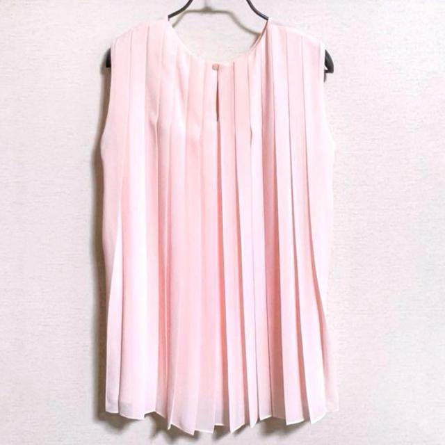 【美品】ノースリーブ バックプリーツカットソー/UNIQLO/ピンク/S < 女性ファッション  【美品】ノースリーブ バックプリーツカットソー/UNIQLO/ピンク/S < 女性ファッションの