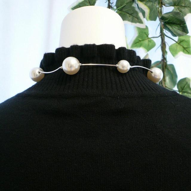 新品 6628 ステーションパール Y字 ネックレス 白系 大粒ガラスパール ロング丈 上品 < 女性アクセサリー/時計 新品 6628 ステーションパール Y字 ネックレス 白系 大粒ガラスパール ロング丈 上品 < 女性アクセサリー/時計の