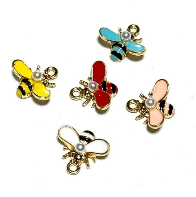 5043 ミツバチカラー5色セット 蜜蜂 半立体 金属パーツ アクセサリーチャーム ハンドメイド材料 エナメル樹脂 < ペット/手芸/園芸 5043 ミツバチカラー5色セット 蜜蜂 半立体 金属パーツ アクセサリーチャーム ハンドメイド材料 エナメル樹脂 < ペット/手芸/園芸の