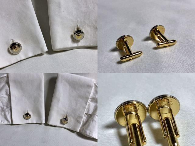 正規美 GUCCIグッチ インターロッキング 立体GGロゴカフス 銀×金 カフリンクス ボタン < ブランド  正規美 GUCCIグッチ インターロッキング 立体GGロゴカフス 銀×金 カフリンクス ボタン < ブランドの
