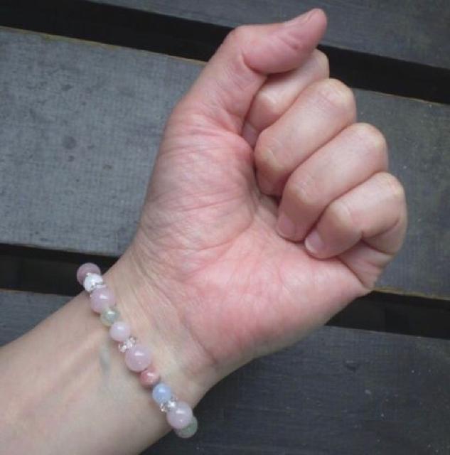 ローズクォーツxインカローズxブルーレースxプレナイトブレス < 女性アクセサリー/時計 ローズクォーツxインカローズxブルーレースxプレナイトブレス < 女性アクセサリー/時計の