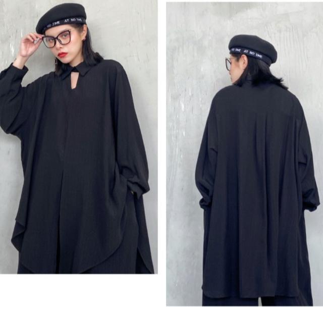 セットアップ ストライプ柄 前結びブラウス ガウチョパンツ ブラック 大きいサイズ < 女性ファッション セットアップ ストライプ柄 前結びブラウス ガウチョパンツ ブラック 大きいサイズ < 女性ファッションの