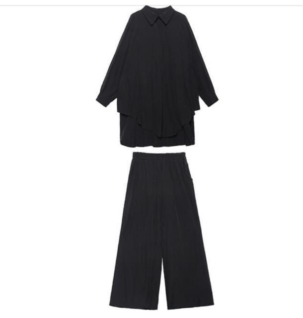 セットアップ ストライプ柄 前結びブラウス ガウチョパンツ ブラック 大きいサイズ < 女性ファッション セットアップ ストライプ柄 前結びブラウス ガウチョパンツ ブラック 大きいサイズ < 女性ファッションの