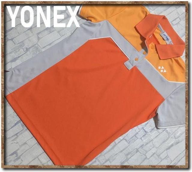 ヨネックス 刺繍入り切替半袖ポロシャツ オレンジ系 < レジャー/スポーツ ヨネックス 刺繍入り切替半袖ポロシャツ オレンジ系 < レジャー/スポーツの