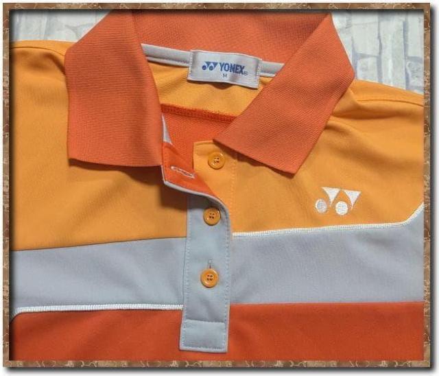 ヨネックス 刺繍入り切替半袖ポロシャツ オレンジ系 < レジャー/スポーツ ヨネックス 刺繍入り切替半袖ポロシャツ オレンジ系 < レジャー/スポーツの