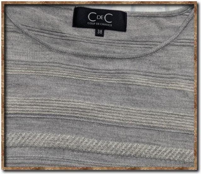 クードシャンス ボーダーニットチュニック グレー < ブランド クードシャンス ボーダーニットチュニック グレー < ブランドの