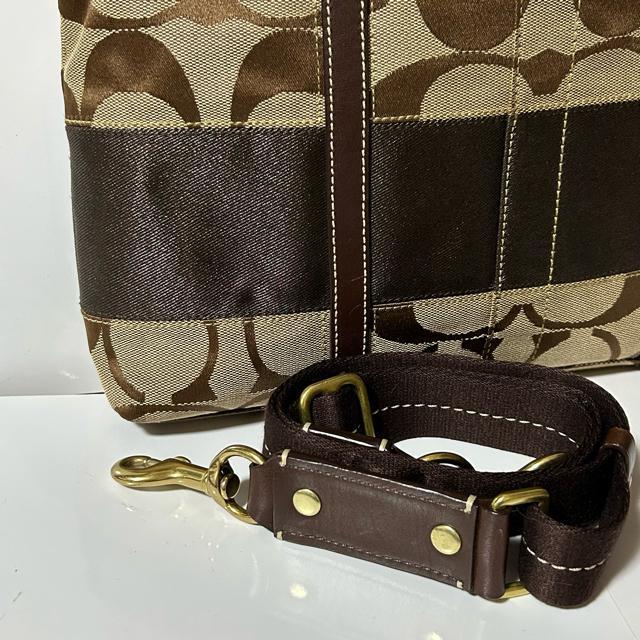 COACH �R�[�` 2WAY�o�b�O �V�O�l�`���[ �u���E�� �L�����o�X ���U�[ 11100 ���f�B�[�X �� �u�����h�� 