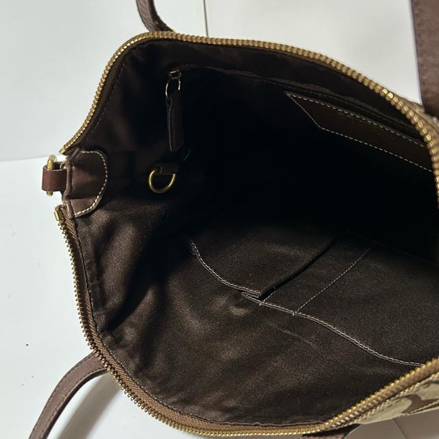 COACH �R�[�` 2WAY�o�b�O �V�O�l�`���[ �u���E�� �L�����o�X ���U�[ 11100 ���f�B�[�X �� �u�����h�� 