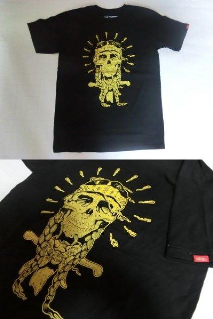 USA購入 バンズ【VANS】スカルプリントTシャツUS S ブラック < 男性ファッション  USA購入 バンズ【VANS】スカルプリントTシャツUS S ブラック < 男性ファッションの