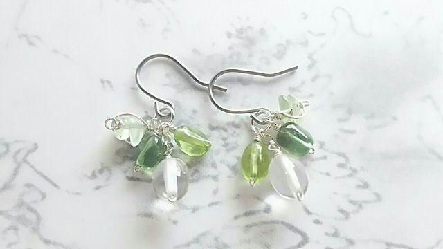 *新緑のショートピアス*silver 18018 < 女性アクセサリー/時計 *新緑のショートピアス*silver 18018 < 女性アクセサリー/時計の