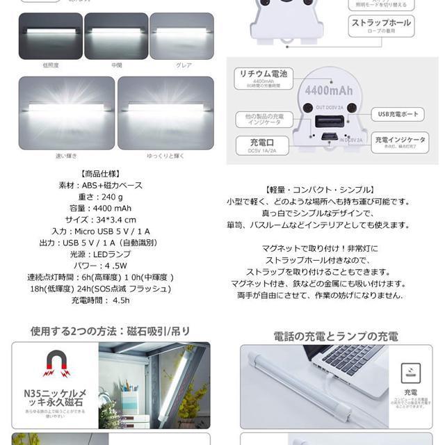 ハンディライト LEDライトマグネット 作業灯 充電式 読書灯 < 家電/AV  ハンディライト LEDライトマグネット 作業灯 充電式 読書灯 < 家電/AVの