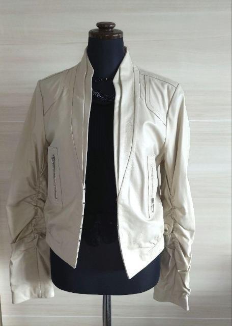 C.E.C.I.O■セシオ■blue-concious■ブルーコンシャス■ライダーラムレザージャケット■オフホワイト■38 < 女性ファッション  C.E.C.I.O■セシオ■blue-concious■ブルーコンシャス■ライダーラムレザージャケット■オフホワイト■38  < 女性ファッションの