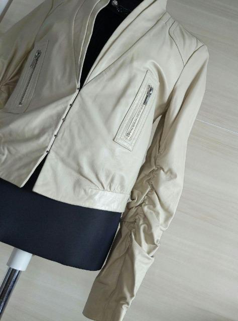 C.E.C.I.O■セシオ■blue-concious■ブルーコンシャス■ライダーラムレザージャケット■オフホワイト■38 < 女性ファッション  C.E.C.I.O■セシオ■blue-concious■ブルーコンシャス■ライダーラムレザージャケット■オフホワイト■38 < 女性ファッションの