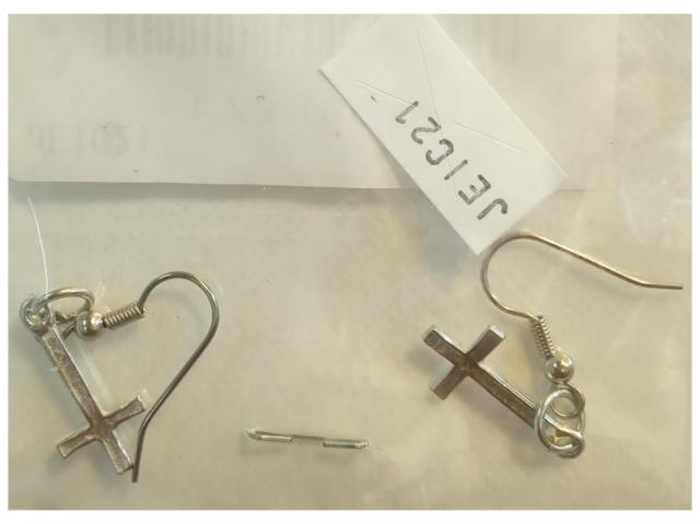 AzureGreen: Wire-hooked Inverted Cross < 女性アクセサリー/時計  AzureGreen: Wire-hooked Inverted Cross < 女性アクセサリー/時計の