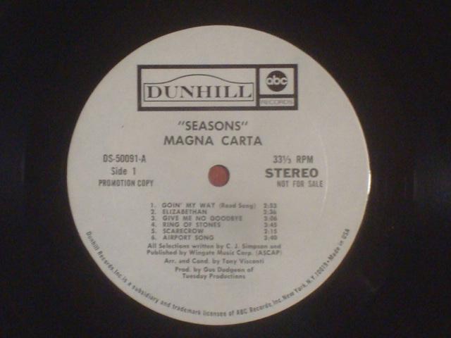 SEASONS / MAGNA CARTA US.org.promoLP Rick Wakeman Tony Visconti  CD/DVD/rfI 