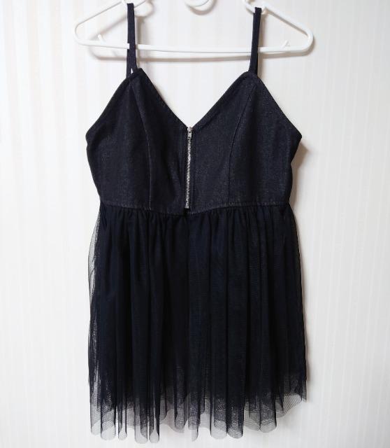 しまむら★デニム チュール ジップ キャミ < ブランド しまむら★デニム チュール ジップ キャミ < ブランドの