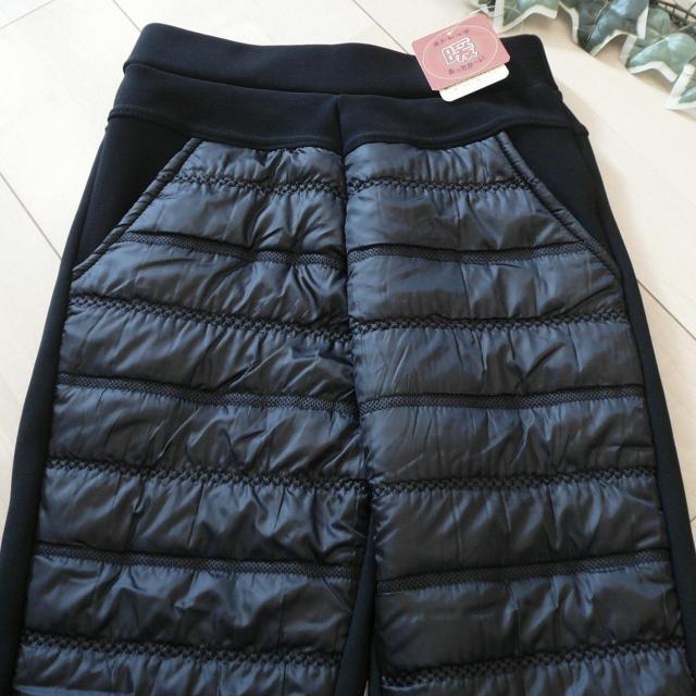 新品 9985 ML ダウンパンツ風 裏シャギー パンツ 黒 秋 冬 レディース 中綿切替 あったか 裏起毛 ストレッチ < 女性ファッション 新品 9985 ML ダウンパンツ風 裏シャギー パンツ 黒 秋 冬 レディース 中綿切替 あったか 裏起毛 ストレッチ < 女性ファッションの