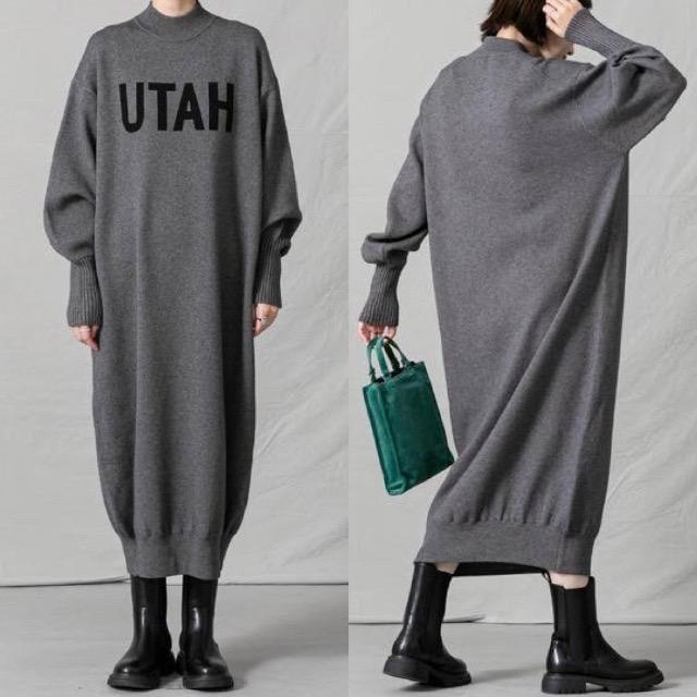 CLOCHE★UTAHロゴニットワンピース★ < 女性ファッション CLOCHE★UTAHロゴニットワンピース★ < 女性ファッションの
