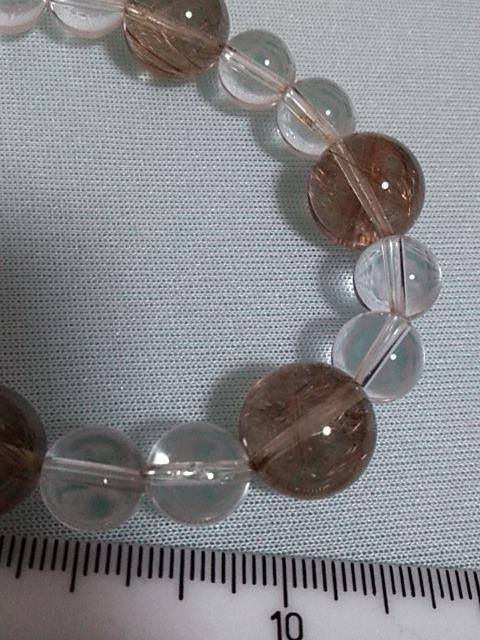 パネルチャームつき★ルチルと水晶ブレスレット < 女性アクセサリー/時計 パネルチャームつき★ルチルと水晶ブレスレット < 女性アクセサリー/時計の