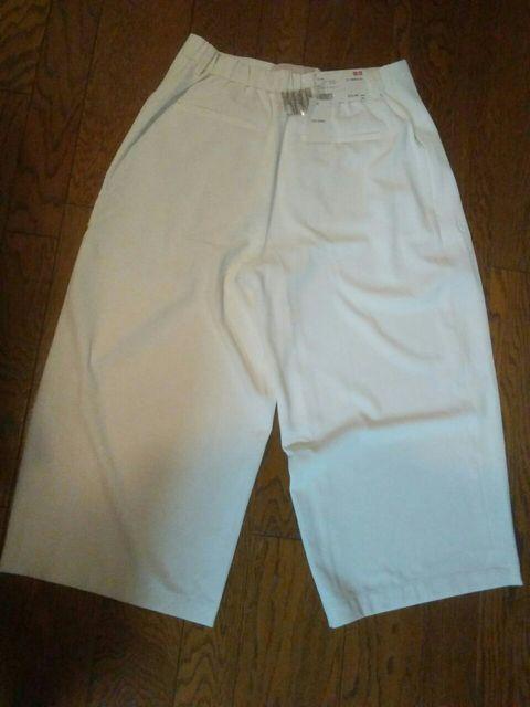 UNIQLO 白 ドレープワイドアンクルパンツ 新品 Lサイズ < 女性ファッション  UNIQLO 白 ドレープワイドアンクルパンツ 新品 Lサイズ < 女性ファッションの