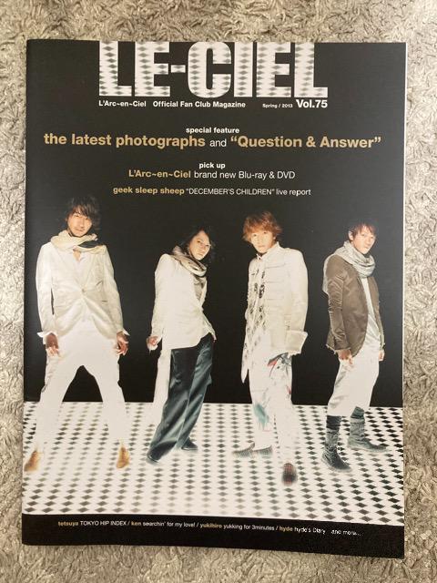 L'Arc〜en〜Cielラルク会報LE-CIEL(vol.75) < タレントグッズ  L'Arc〜en〜Cielラルク会報LE-CIEL(vol.75)  < タレントグッズの