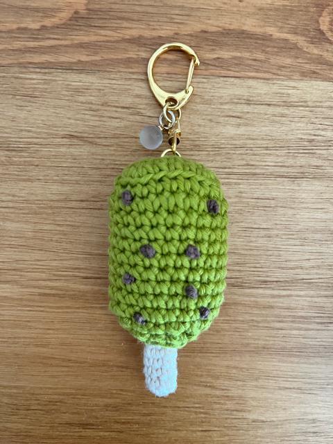 ハンドメイド♪  手編み抹茶アイスキーホルダー < 女性ファッション  ハンドメイド♪  手編み抹茶アイスキーホルダー  < 女性ファッションの
