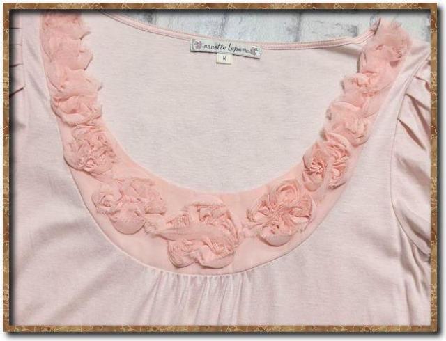 ナネットレポー シフォン付きカットソー ピンク < 女性ファッション  ナネットレポー シフォン付きカットソー ピンク < 女性ファッションの