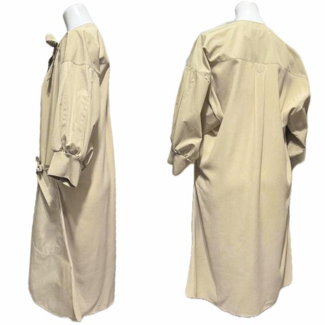 新品クロエChloeリボン付き7分袖シャツワンピース綿×絹ベ < ブランド 新品クロエChloeリボン付き7分袖シャツワンピース綿×絹ベ < ブランドの