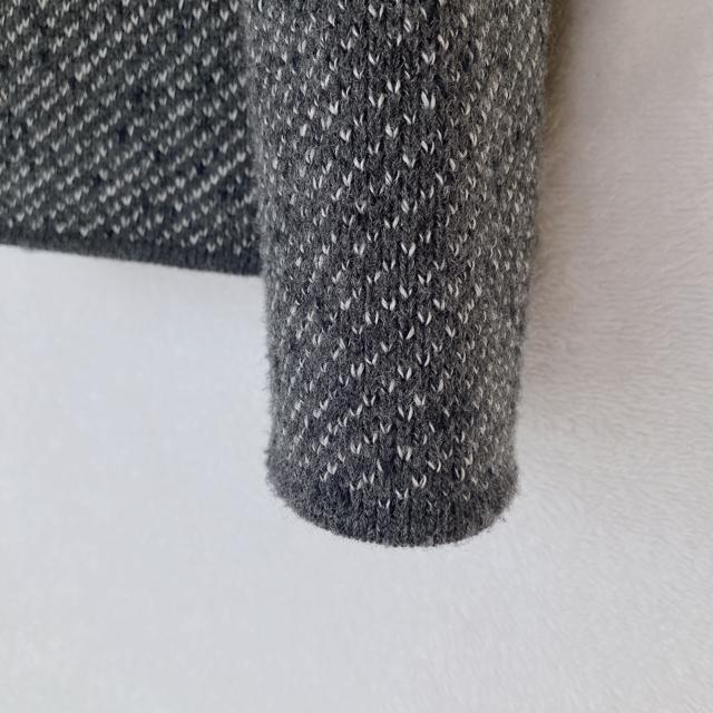 ゆったり ニット ハーフコート ジャケット ダークグレー M 裏地なし 毛混 日本製 N2m < 女性ファッション ゆったり ニット ハーフコート ジャケット ダークグレー M 裏地なし 毛混 日本製 N2m < 女性ファッションの