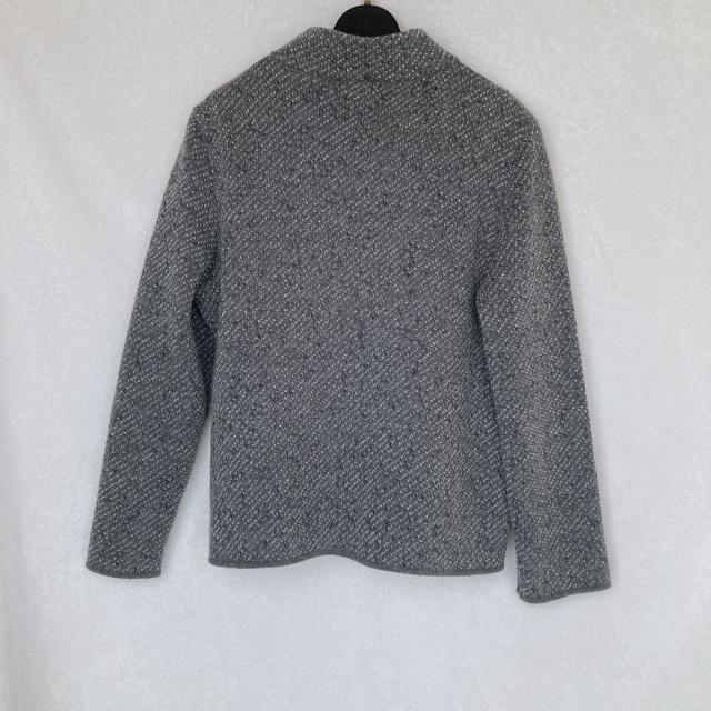 ゆったり ニット ハーフコート ジャケット ダークグレー M 裏地なし 毛混 日本製 N2m < 女性ファッション ゆったり ニット ハーフコート ジャケット ダークグレー M 裏地なし 毛混 日本製 N2m < 女性ファッションの