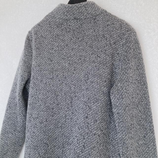 ゆったり ニット ハーフコート ジャケット ダークグレー M 裏地なし 毛混 日本製 N2m < 女性ファッション ゆったり ニット ハーフコート ジャケット ダークグレー M 裏地なし 毛混 日本製 N2m < 女性ファッションの