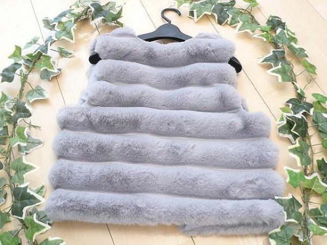 新品 8737 ML ファー ベスト 秋 冬 ジレ 上質 フェイクファー エコファー ライトグレー ふわふわ 羽織りもの < 女性ファッション 新品 8737 ML ファー ベスト 秋 冬 ジレ 上質 フェイクファー エコファー ライトグレー ふわふわ 羽織りもの < 女性ファッションの